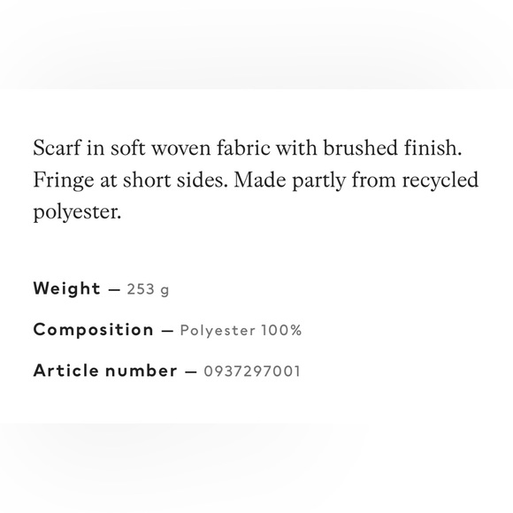 NWT H&M scarf f cold weather red and black plaid - Picture 3 of 3